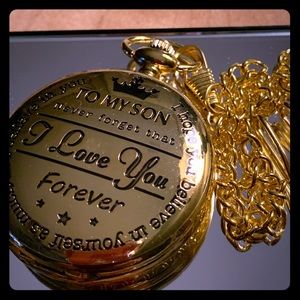 Men’s pocket watch w chain, Son